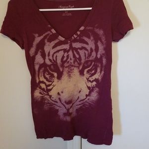 Maroon Tiger V-neck
